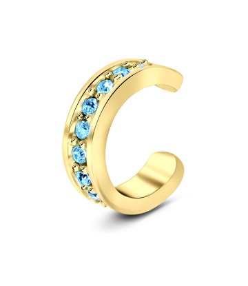 Shinny CZ Stone Gold Plated Silver Ear Cuff EC-511-GP